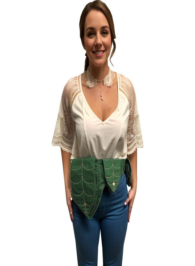 INNTURT Renaissance Bag Festival Waist Pack for Women - Adjustable Thigh Ren Faire Belt | Lightweight Polyester Leg Pouch | Perfect Accessories for Festival Adventures, Cosplay & Prop (Green) - Image 2